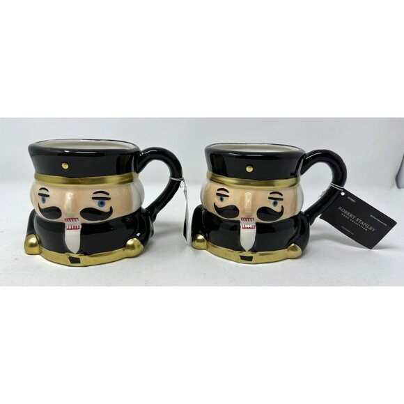 Robert Stanley Other - ROBERT STANLEY HOME NUTCRACKER Coffee Cups MUGS Set of 2 18 oz CHRISTMAS w/Tags